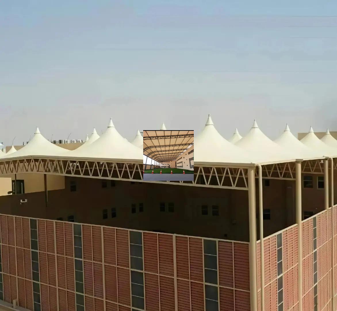 مظلات منشأة وممرات